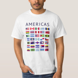 Camiseta Banderas de países de América Banderas nacionales 