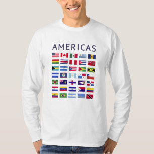 Camiseta Banderas de países de América Banderas nacionales