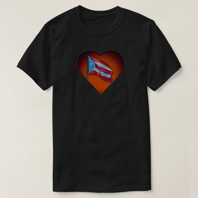 Camiseta Banderas de Puerto Rico | Corazón de Boricua, Puer (Diseño del anverso)