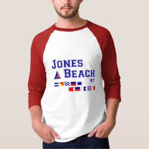 Camiseta Banderas de señal de la playa NY de Jones