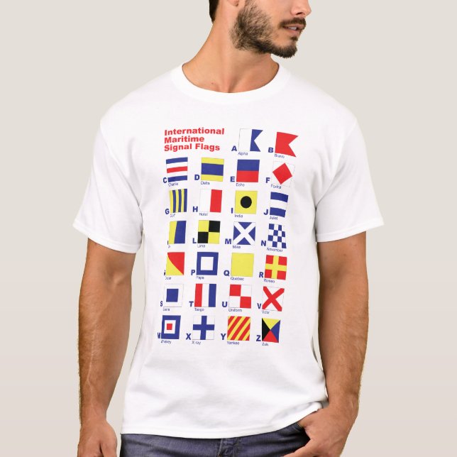 Camiseta Banderas de señal marítimas internacionales (Anverso)