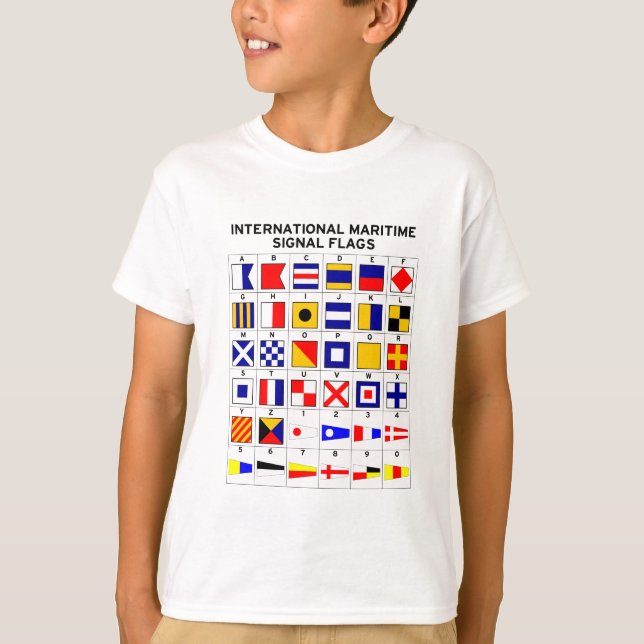 Camiseta Banderas de señal marítimas internacionales (Anverso)