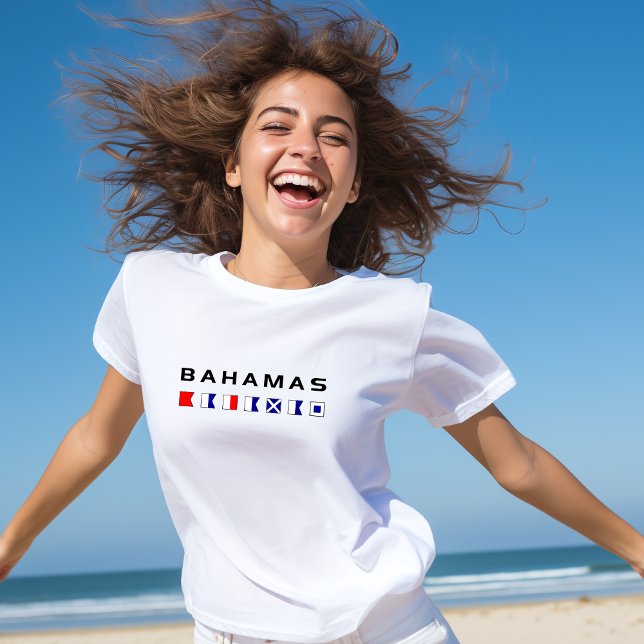 Camiseta Banderas de señalización náutica marítima de Baham (Subido por el creador)