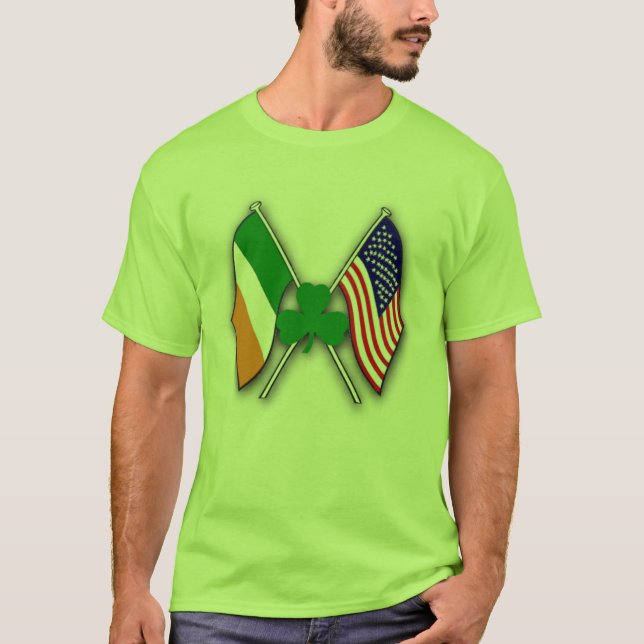 Camiseta Banderas de Shamrock 'n USA & IRISH (Anverso)