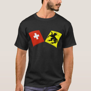 Camiseta Banderas de Suiza y de Schaffhausen