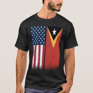 Camiseta Banderas de Timor Oriental Timorenses Americanas
