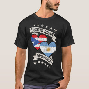 Camiseta Banderas del corazón de Argentina en Puerto Rico