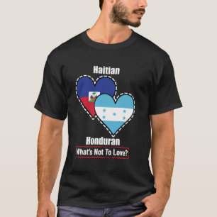 Camiseta Banderas del corazón de Honduras en Haití que no q