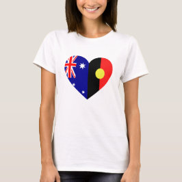 Camiseta Banderas del corazón de los aborígenes australiano