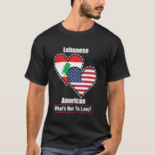 Camiseta Banderas del corazón de los libaneses norteamerica