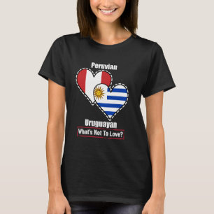 Camiseta Banderas del corazón uruguayas peruanas que no qui