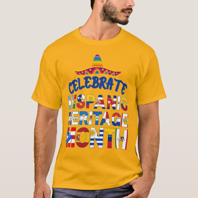 Camiseta Banderas del mes de la HISPANIA de celebración pat (Anverso)