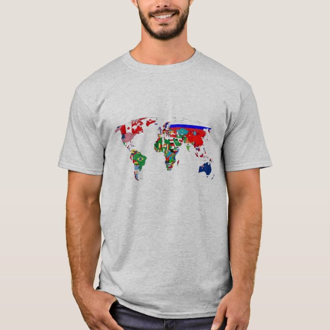 Camiseta Banderas del mundo (Anverso)