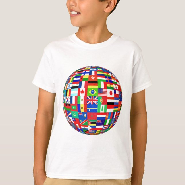 Camiseta Banderas del mundo (Anverso)