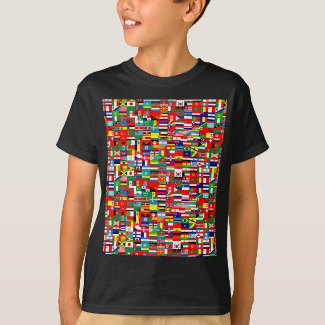 CAMISETA BANDERAS DEL MUNDO (Anverso)
