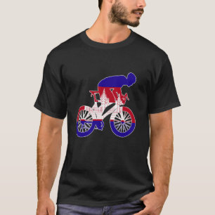 Camiseta Banderas del mundo de ciclistas de Camboya