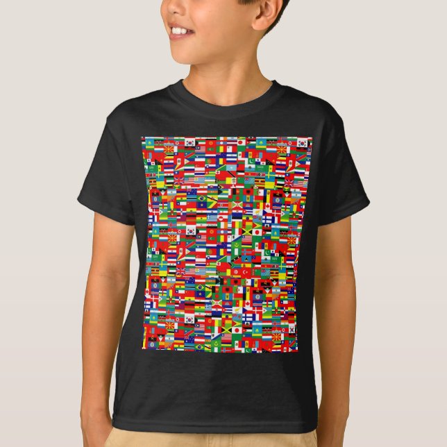Camiseta BANDERAS DEL MUNDO - frente y parte posterior (Anverso)