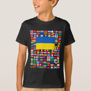 Camiseta Banderas Del Mundo Ucrania Apoya a Zelensky Guisan