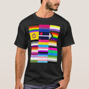 Camiseta Banderas del Orgullo Gay Diseño de Palabra Arcoiri