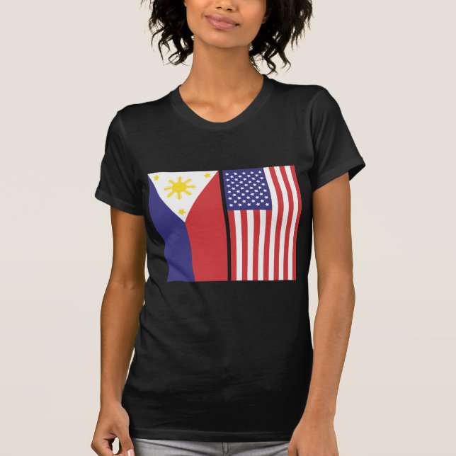 Camiseta Banderas del pi y de los E.E.U.U. (Anverso)