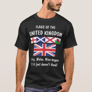 Camiseta ¡Banderas del Reino Unido… País de Gales triste!