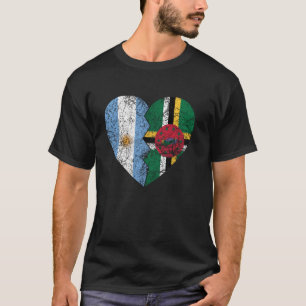 Camiseta Banderas dominicanas argentinas corazón a Argentin
