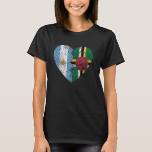 Camiseta Banderas dominicanas argentinas corazón a Argentin