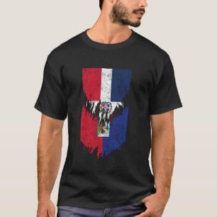 Camiseta Banderas dominicanas haitianas destrozadas por rep