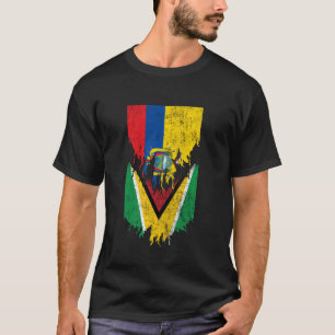 Camiseta Banderas ecuatorianas de guyanés destrozadas en Ec