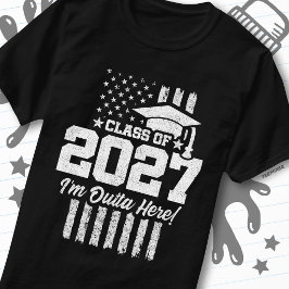 Camiseta Banderas estadounidenses de graduación Clase de gr