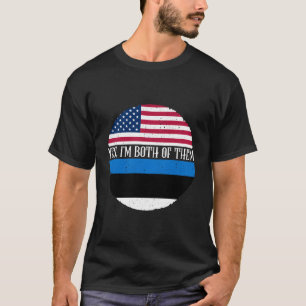 Camiseta Banderas Estonias Y Estadounidenses Camisas De Est