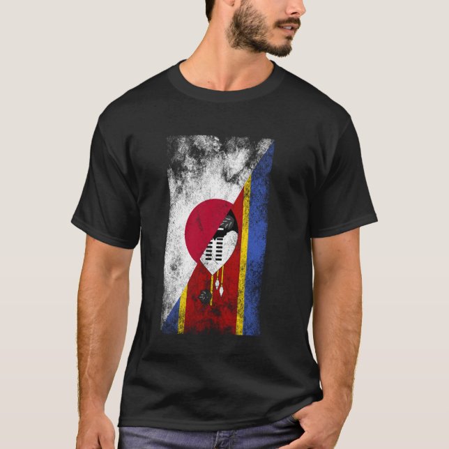Camiseta Banderas Eswatini de Japón - Suazi Japonés (Anverso)