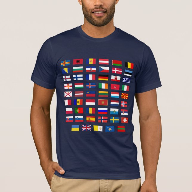 Camiseta Banderas europeas (Anverso)