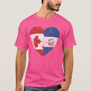 Camiseta Banderas Guatemaltecas Canadienses Corren Canadá G