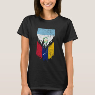 Camiseta Banderas guatemaltecas venezolanas destrozadas en