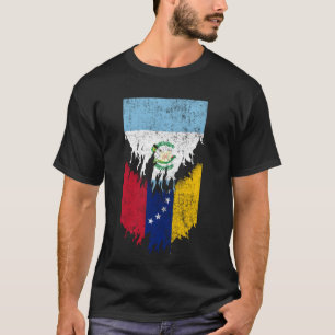 Camiseta Banderas guatemaltecas venezolanas destrozadas en