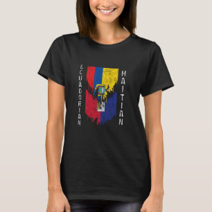 Camiseta Banderas haitianas ecuatorianas destrozadas en Ecu