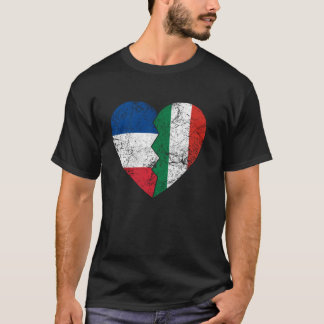 Camiseta Banderas húngaras francesas Corazón Francia Hungrí