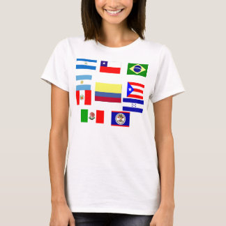 Camiseta Banderas latinas