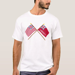 Camiseta Banderas magníficas cruzadas de la unión y de la