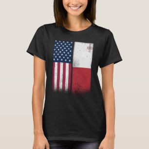 Camiseta Banderas maltesas norteamericanas orgullosas de Es