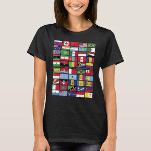 Camiseta Banderas Mundiales 25 Países Más Grandes Y 25 País