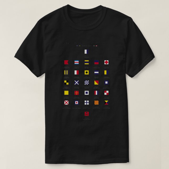 Camiseta Banderas Náuticas Código Internacional de Señales  (Diseño del anverso)