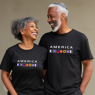 Camiseta Banderas náuticas de navegación marítima de Estado