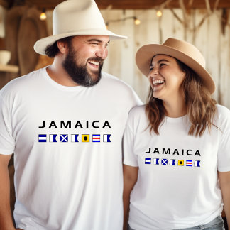 Camiseta Banderas náuticas de navegación marítima de Jamaic