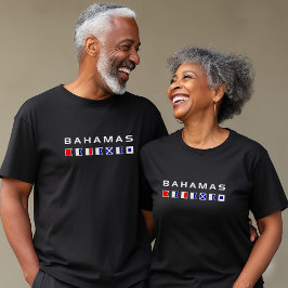 Camiseta Banderas náuticas marítimas de las Bahamas color o