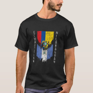 Camiseta Banderas nicaragüenses de Ecuador arrancadas en Ec