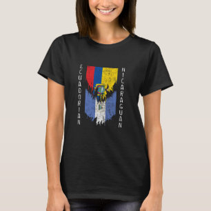 Camiseta Banderas nicaragüenses de Ecuador arrancadas en Ec