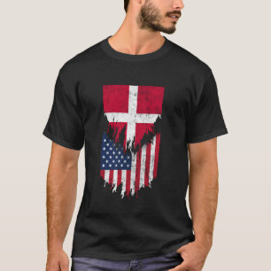 Camiseta Banderas norteamericanas danesas destrozadas en Di