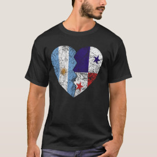 Camiseta Banderas panameñas argentinas corazón a Argentina 